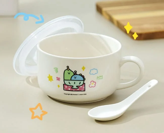 恐龍的房間陶瓷密封湯杯組