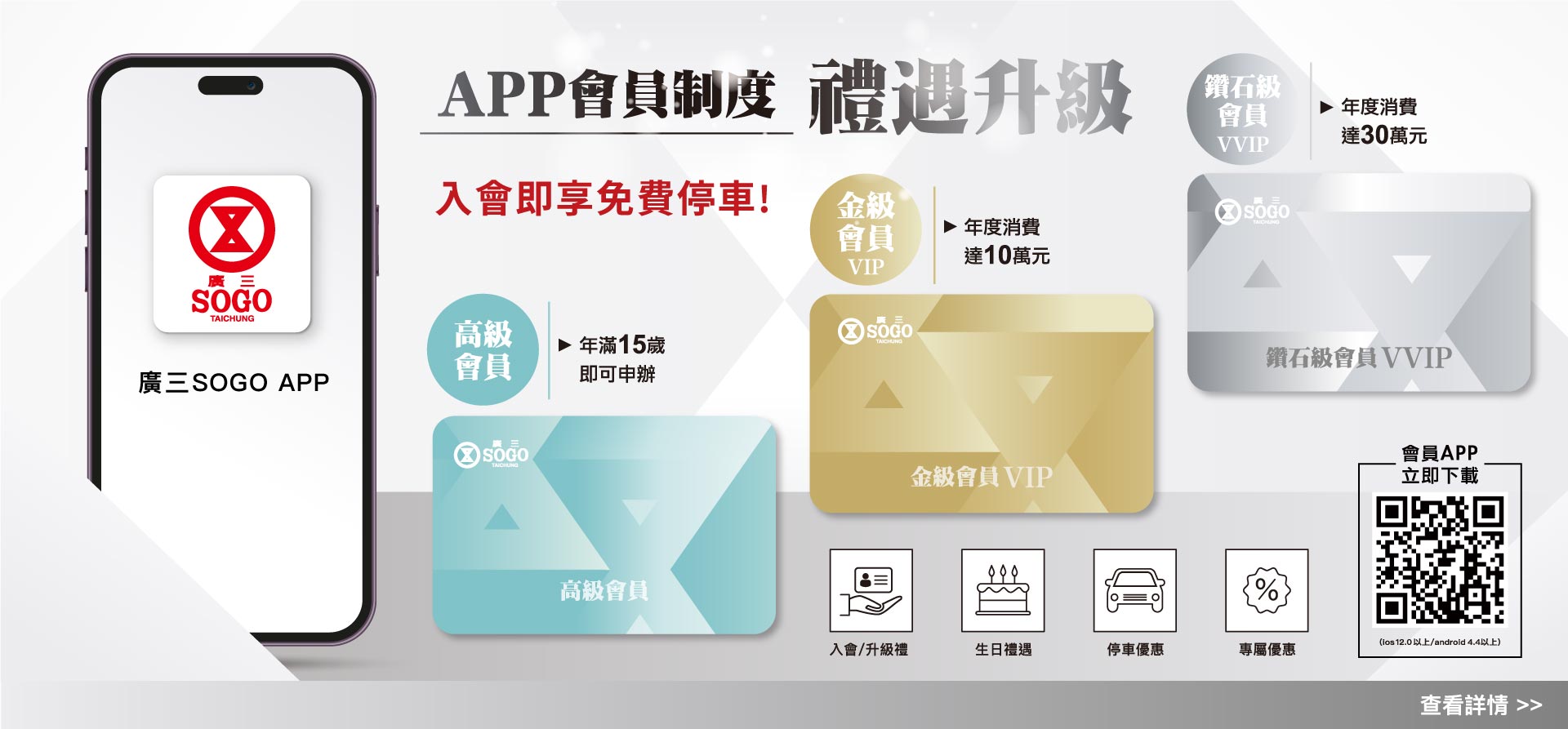 廣三SOGO百貨 APP會員 會員制度7/1全新登場！